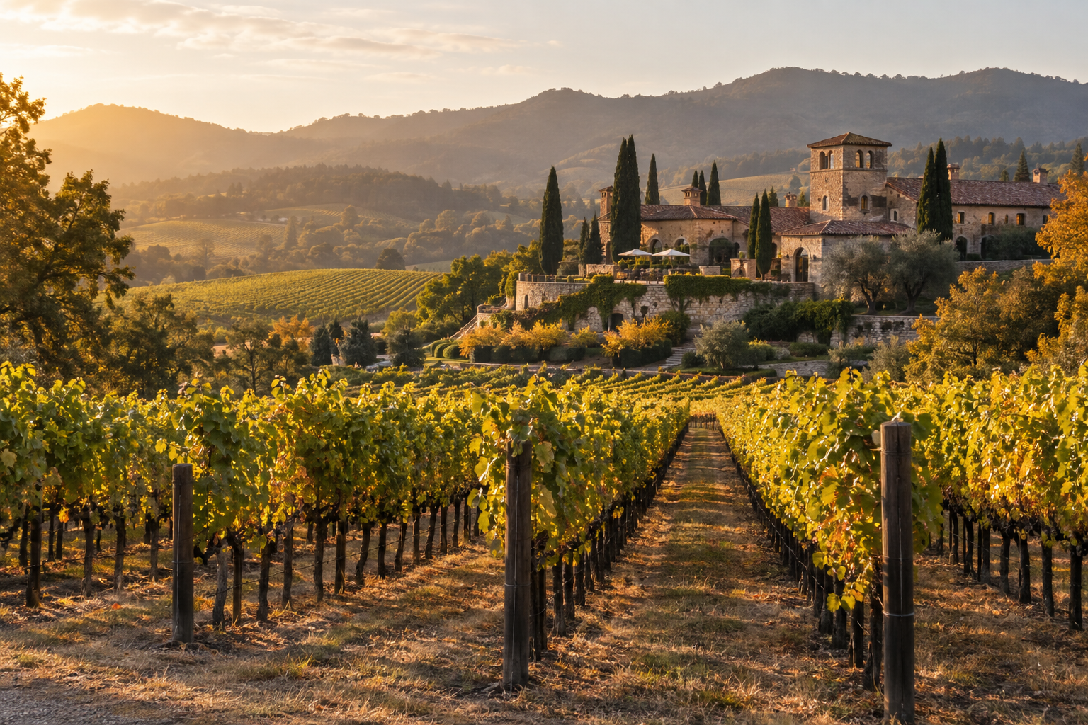 Vineyard and winery in Napa Valley