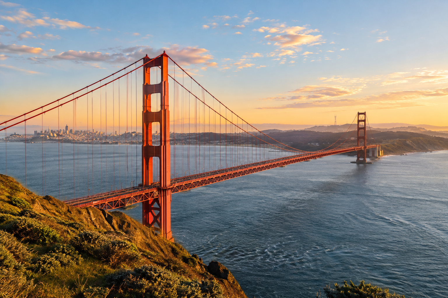 Golden Gate Bridge over San Francisco Bay