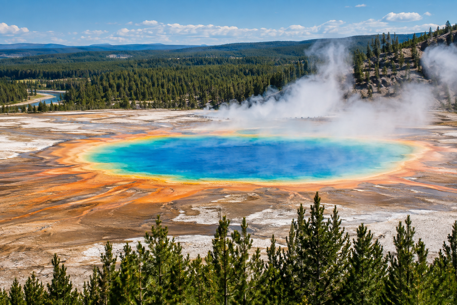 Grand Prismatic Spring in Yellowstone